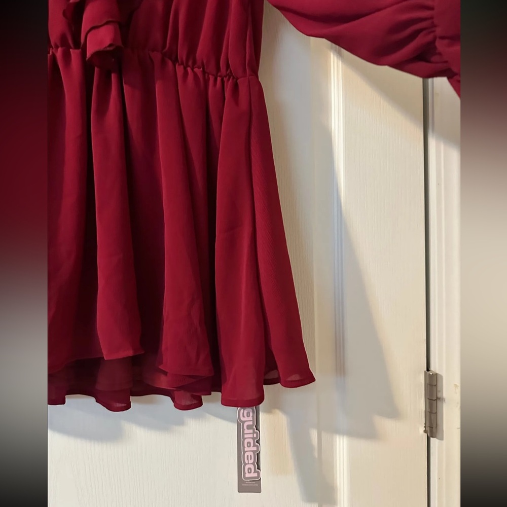 Missguided Red Ruffle Midi Dress - Picture 5 of 5